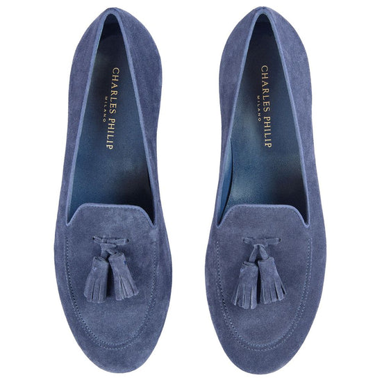Blue Calfskin Loafer
