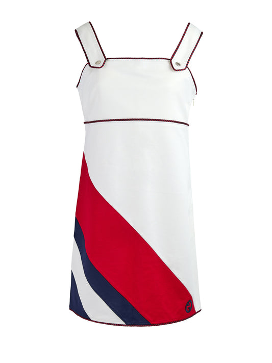 White polyester and Cotton short dress