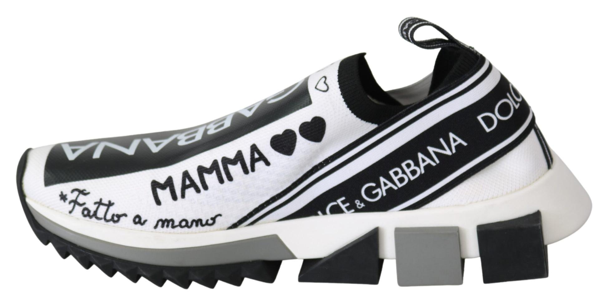 White Black Slip On Sorrento Sneakers