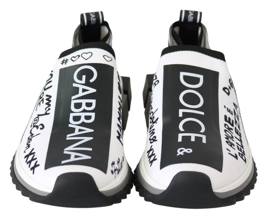 White Black Slip On Sorrento Sneakers