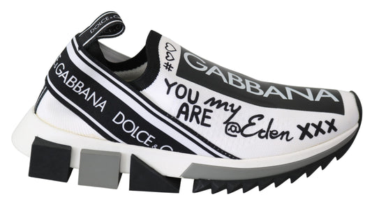 White Black Slip On Sorrento Sneakers