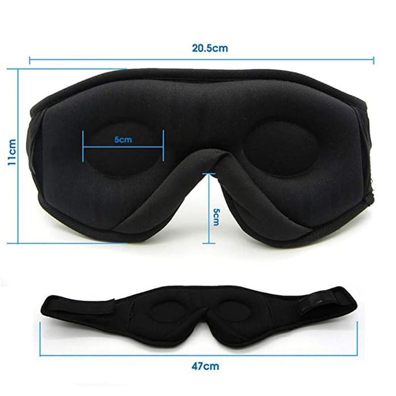 3D Wireless 5.0 Bluetooth Music Eye Mask Call Dual Ear Stereo Music Blackout Sleep Eye Mask